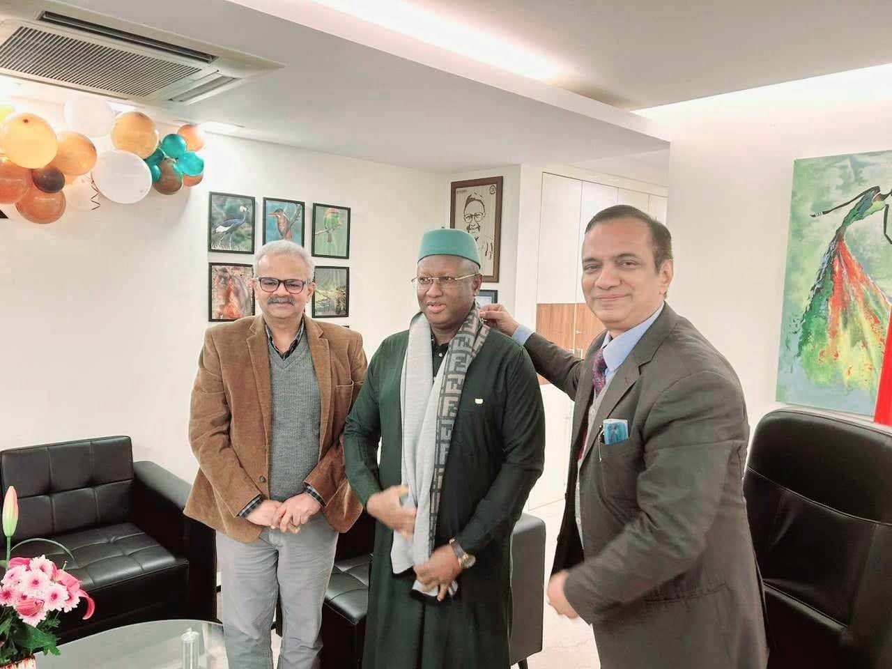 Simpldent Dental Clinics: Dr. Vivek Gaur And Dr. Nerraj Kaushik With Mr. Mustapha Jawara, High Commissioner of the Republic of Gambia